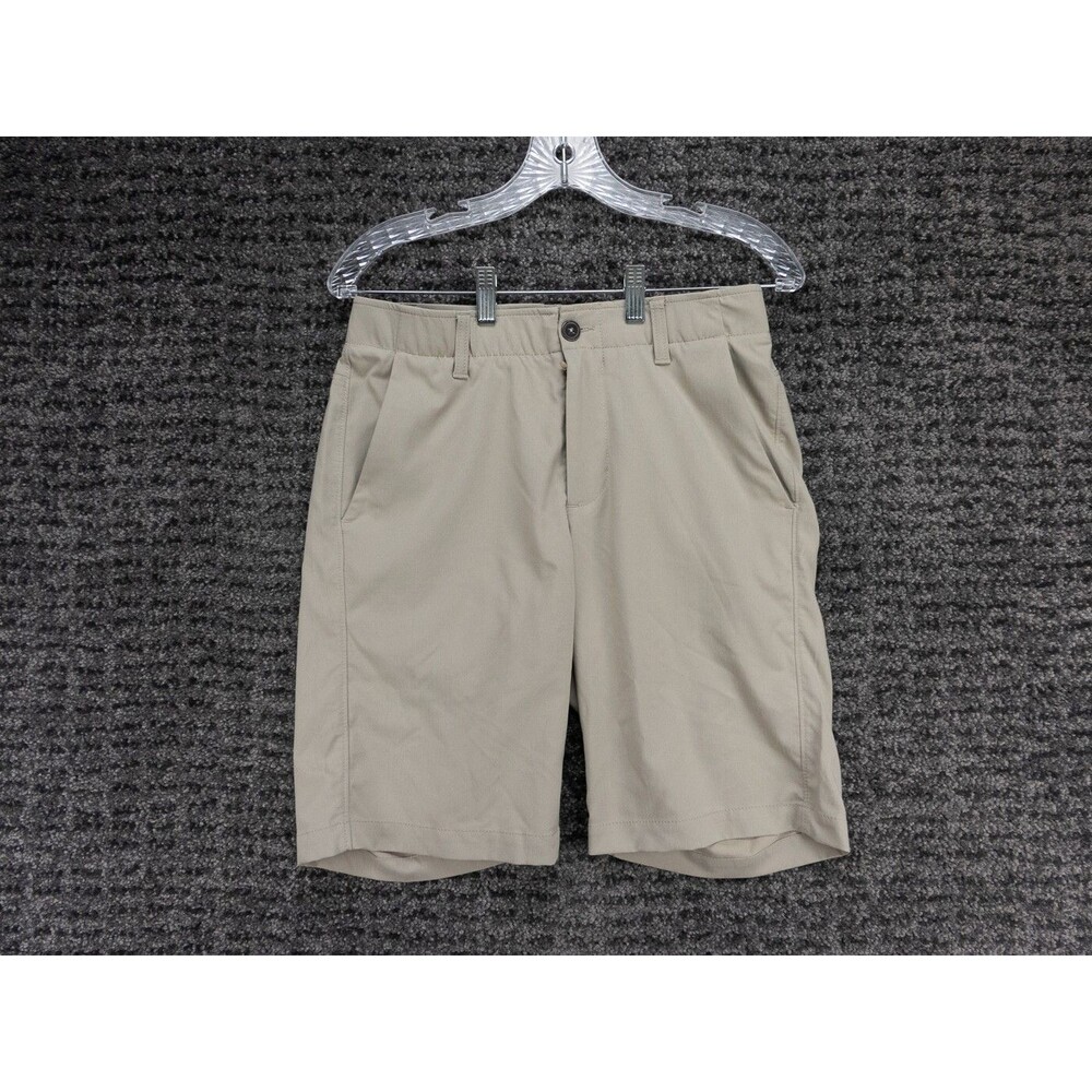 Under Armour Shorts Mens 30 Beige Flex Waist Chino Stretch Heat Gear Casual Golf